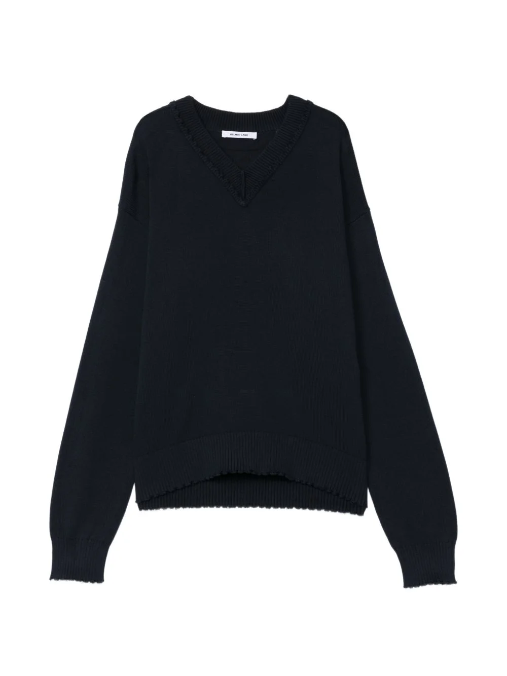 distressed V-neck sweater - 1