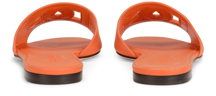 Calfskin sliders with logo - 3