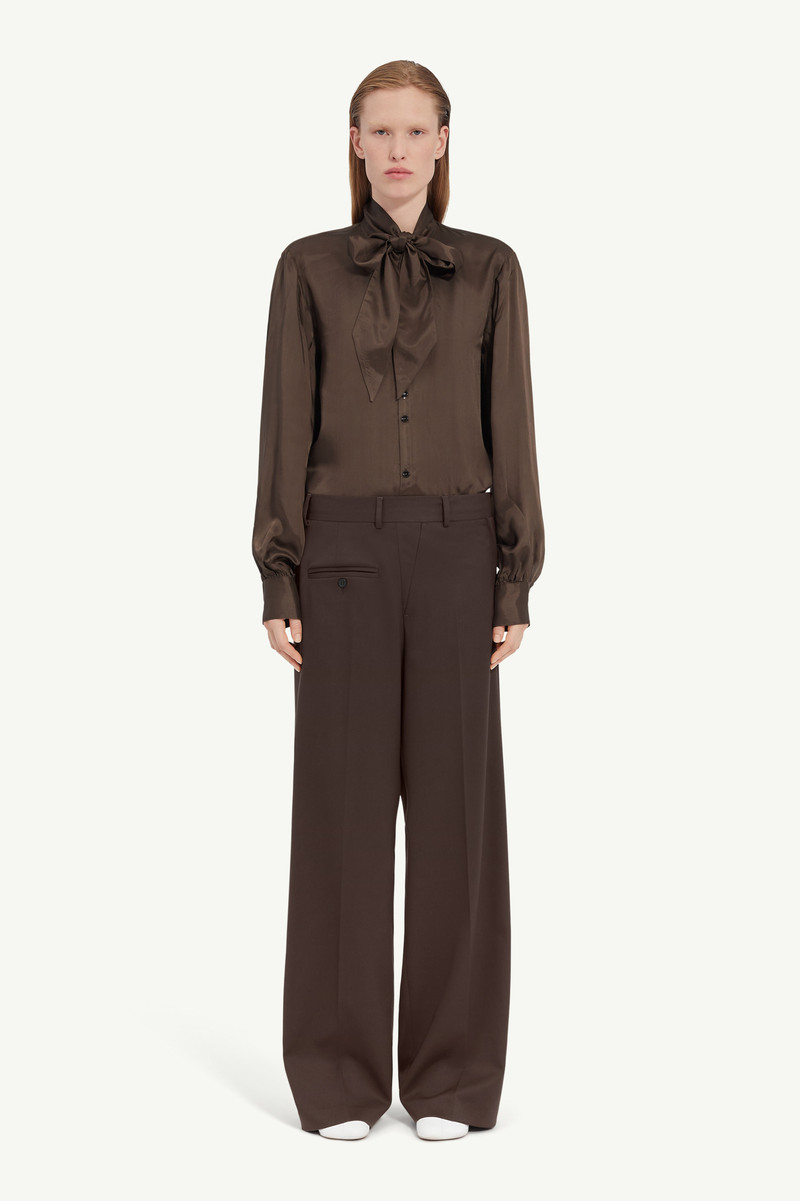 MM6 Maison Margiela Twist wool blend trousers outlook