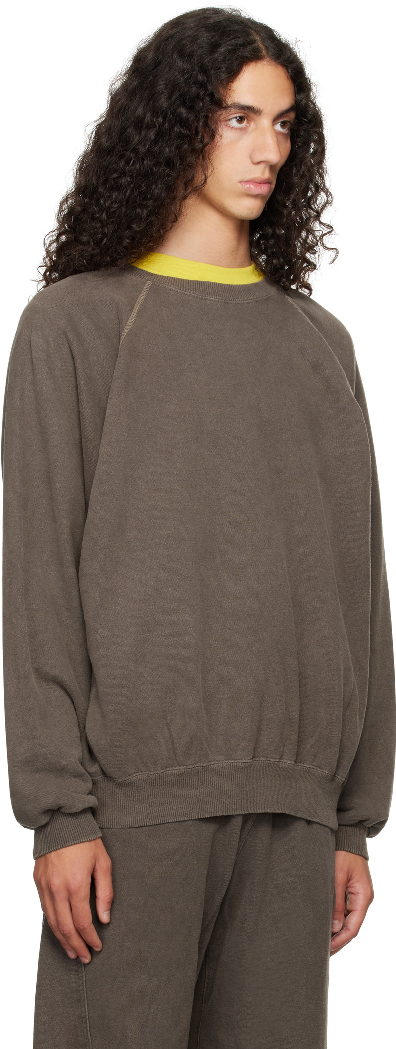Omar Afridi Brown Shabby Sweatshirt outlook