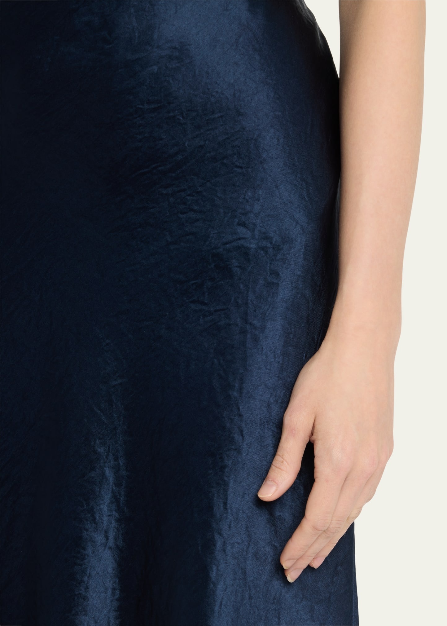 Satin Slip Midi Skirt - 5