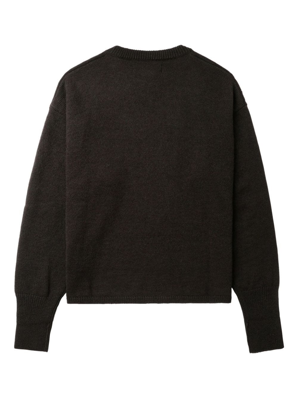 slogan-intarsia jumper - 6