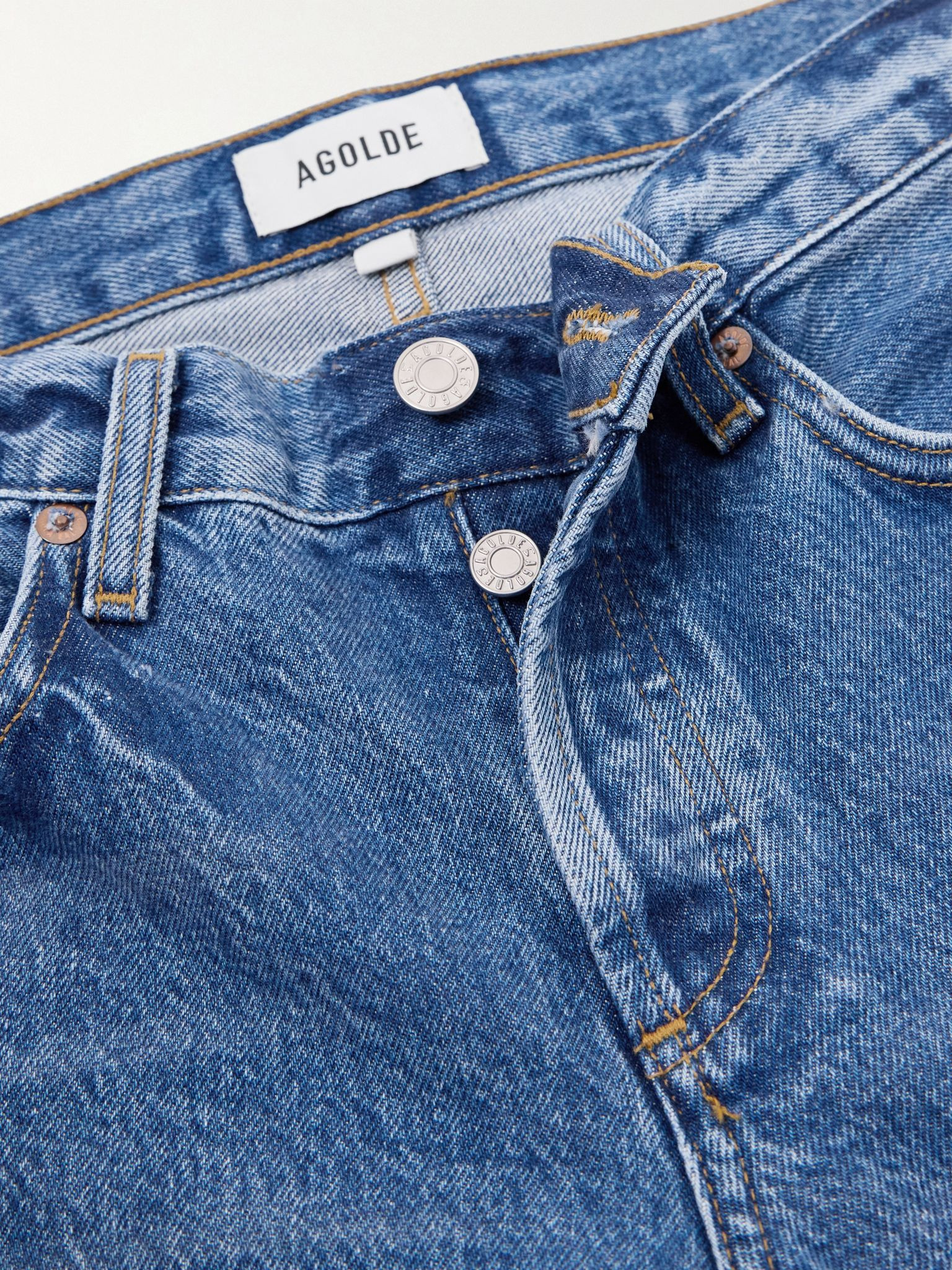 Low-Rise Loose distressed straight-leg jeans Mid denim - 5