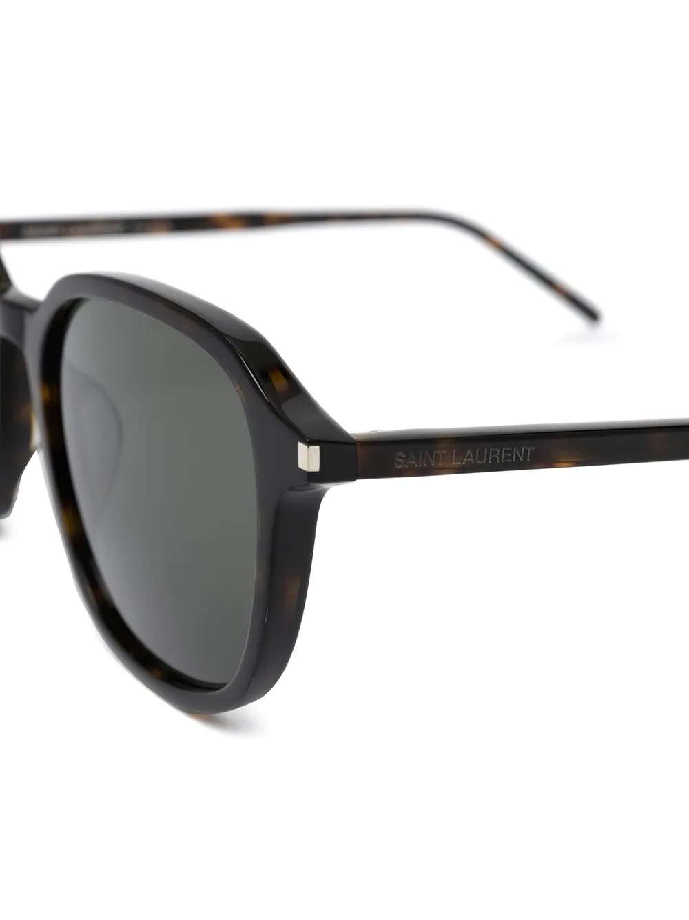 round-frame tortoiseshell sunglasses - 3