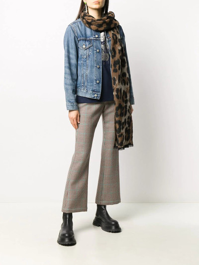 KENZO leopard print scarf outlook