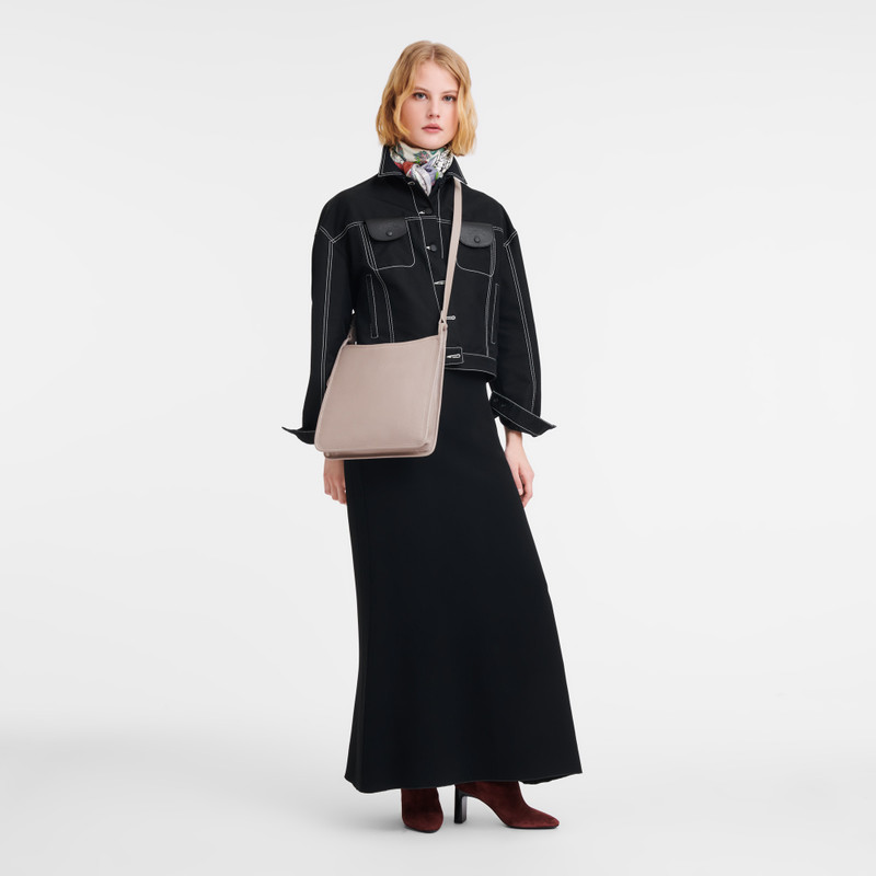 Longchamp Le Foulonné M Crossbody bag Turtledove - Leather outlook