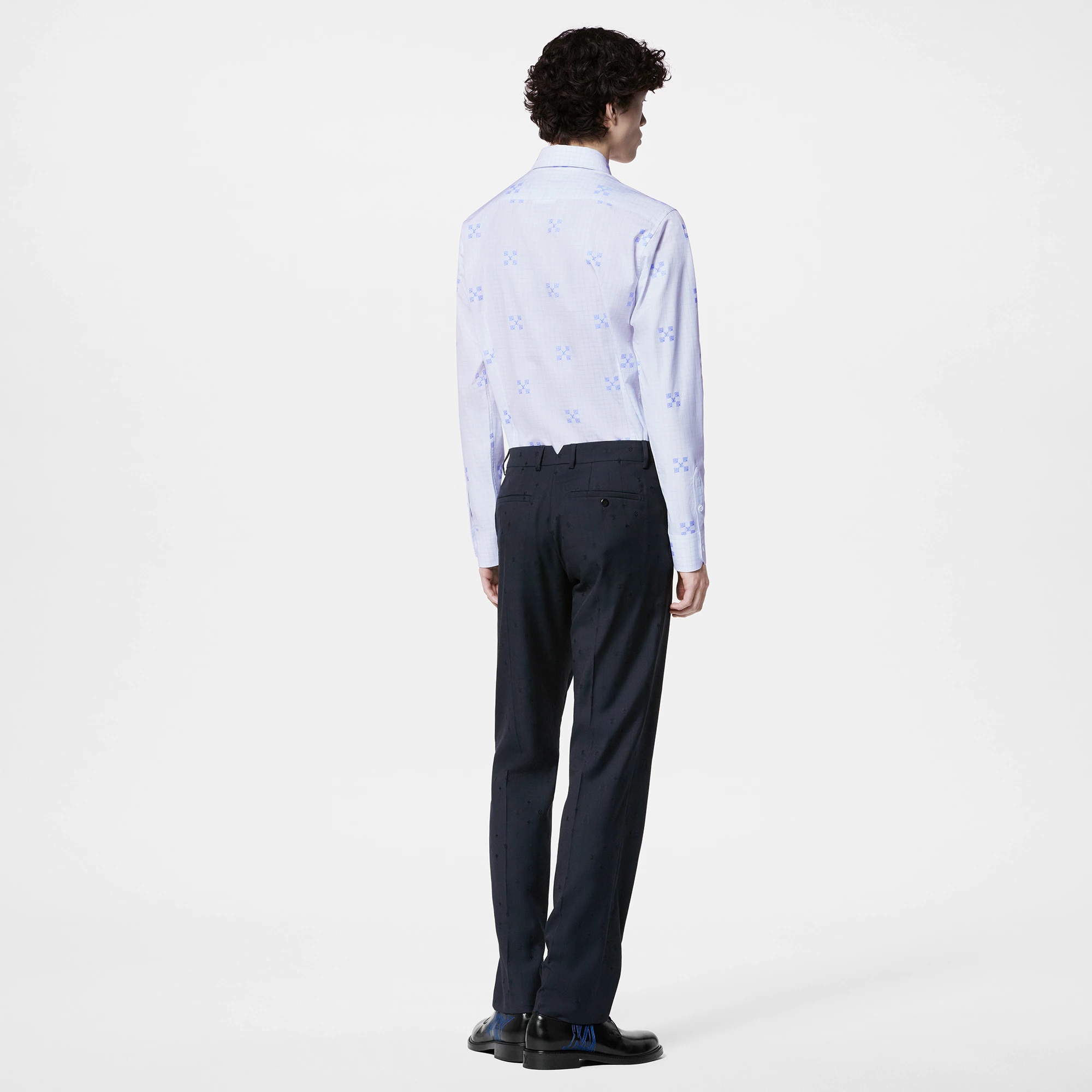 Cotton Long-Sleeved Slim Shirt - 3