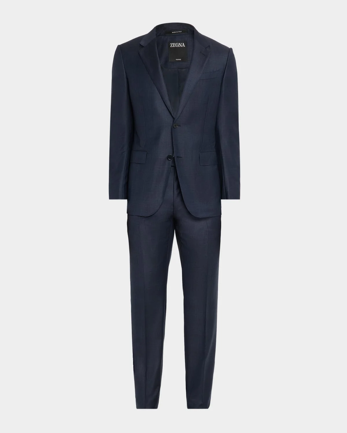 Men's Wool Tonal Plaid Two-Piece Suit - 1