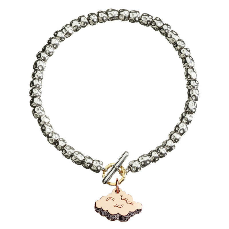 GRANELLI BRACELETS & CLOUD CHARM IN ROSE GOLD AND DIAMONDS 1