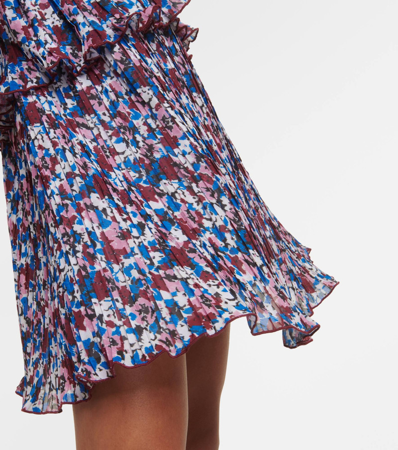 Floral pleated georgette minidress 5