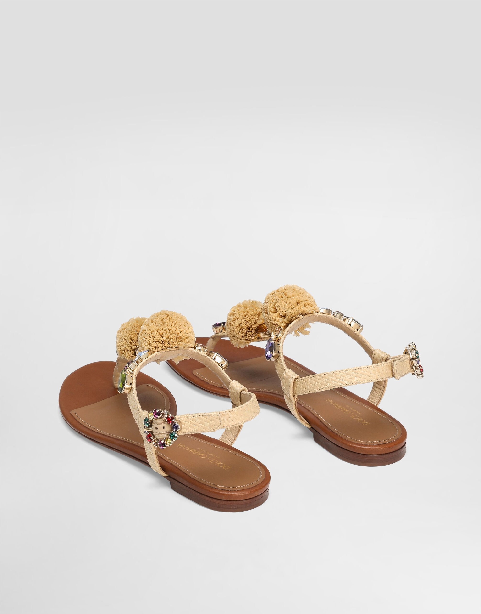 Crochet flip-flops with stones - 3