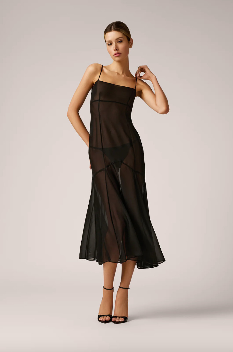 Chiffon Midi Dress - 5