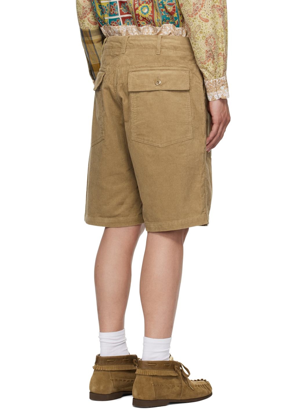 Khaki Fatigue Shorts - 3