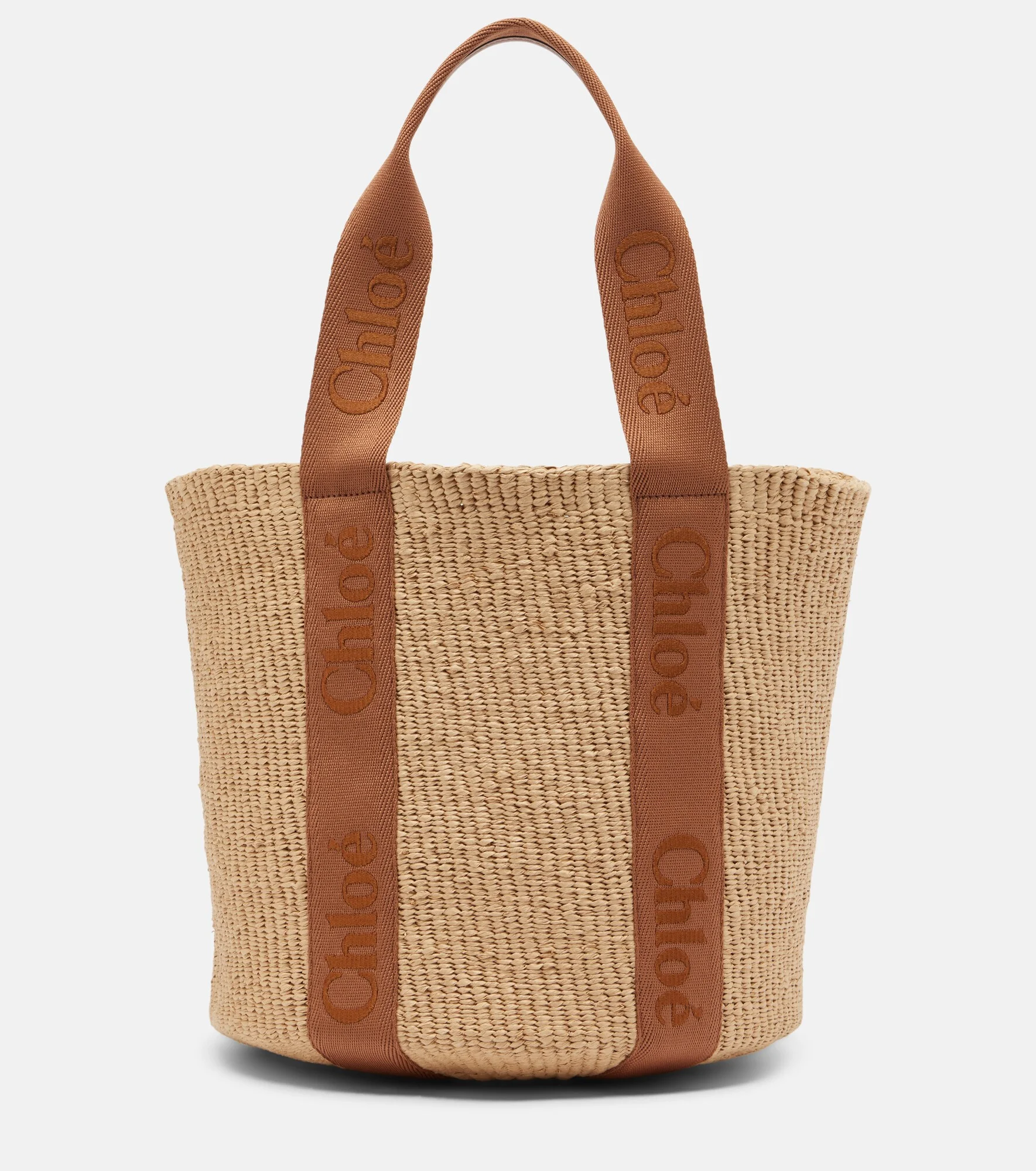 Woody Large raffia basket bag - 1