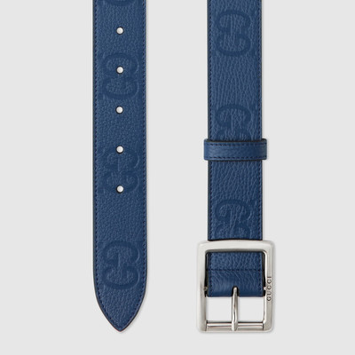 GUCCI GG rubber-effect leather belt outlook