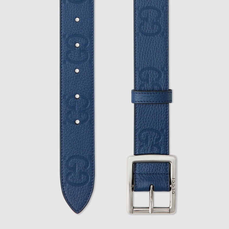 GUCCI GG rubber-effect leather belt outlook