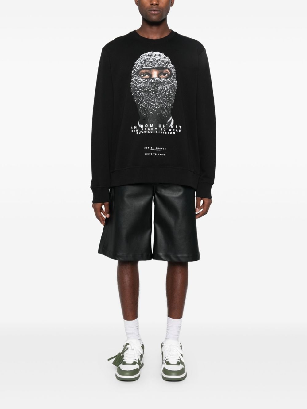 Black Mask-print sweater - 2