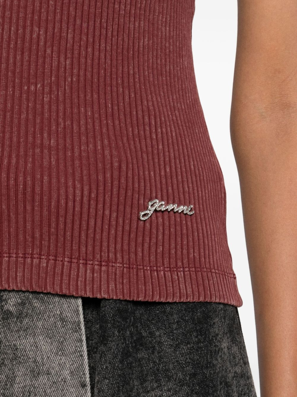 ribbed scoop-neck tank top - 5