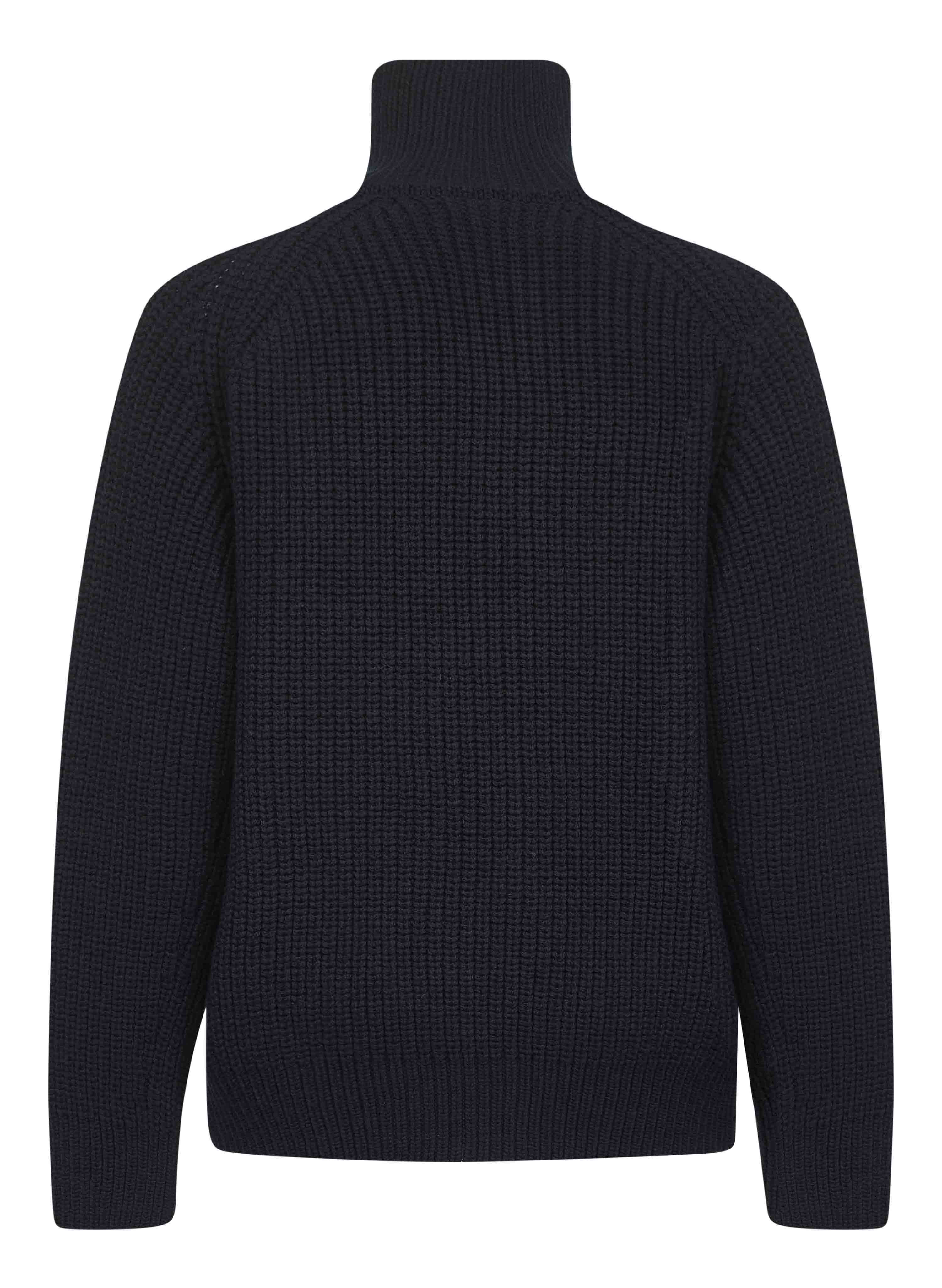Dries Van Noten Men Black Wool Knit Zip-Up Cardigan - 2