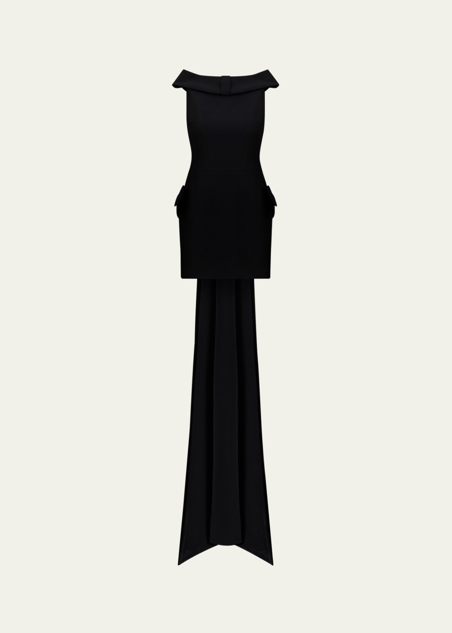Daphne Train Detail Crepe Mini Dress - 1