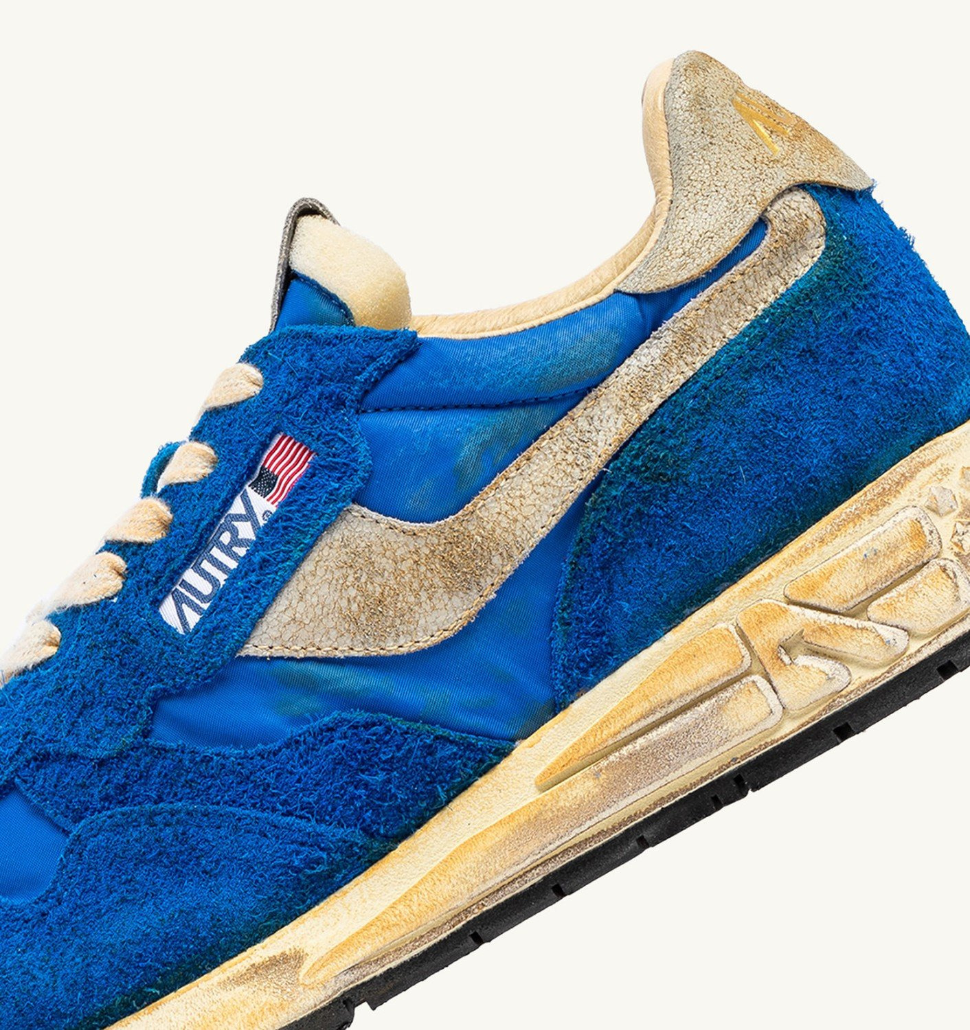 REELWIND SUPER VINTAGE SNEAKERS IN BLUE NYLON AND SUEDE - 6