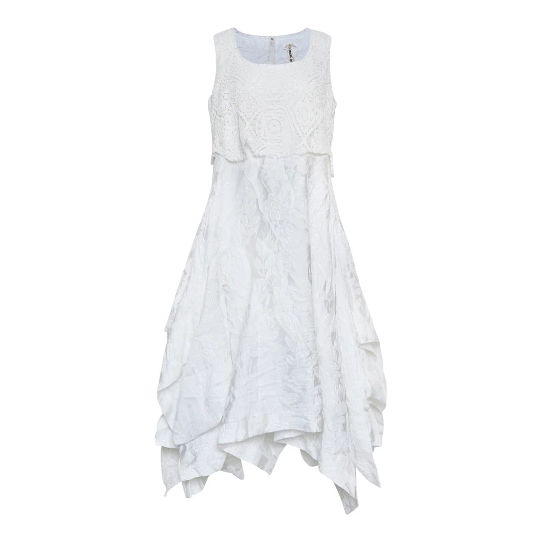 Polyester Nylon Jacquard x Cotton Dress - 1