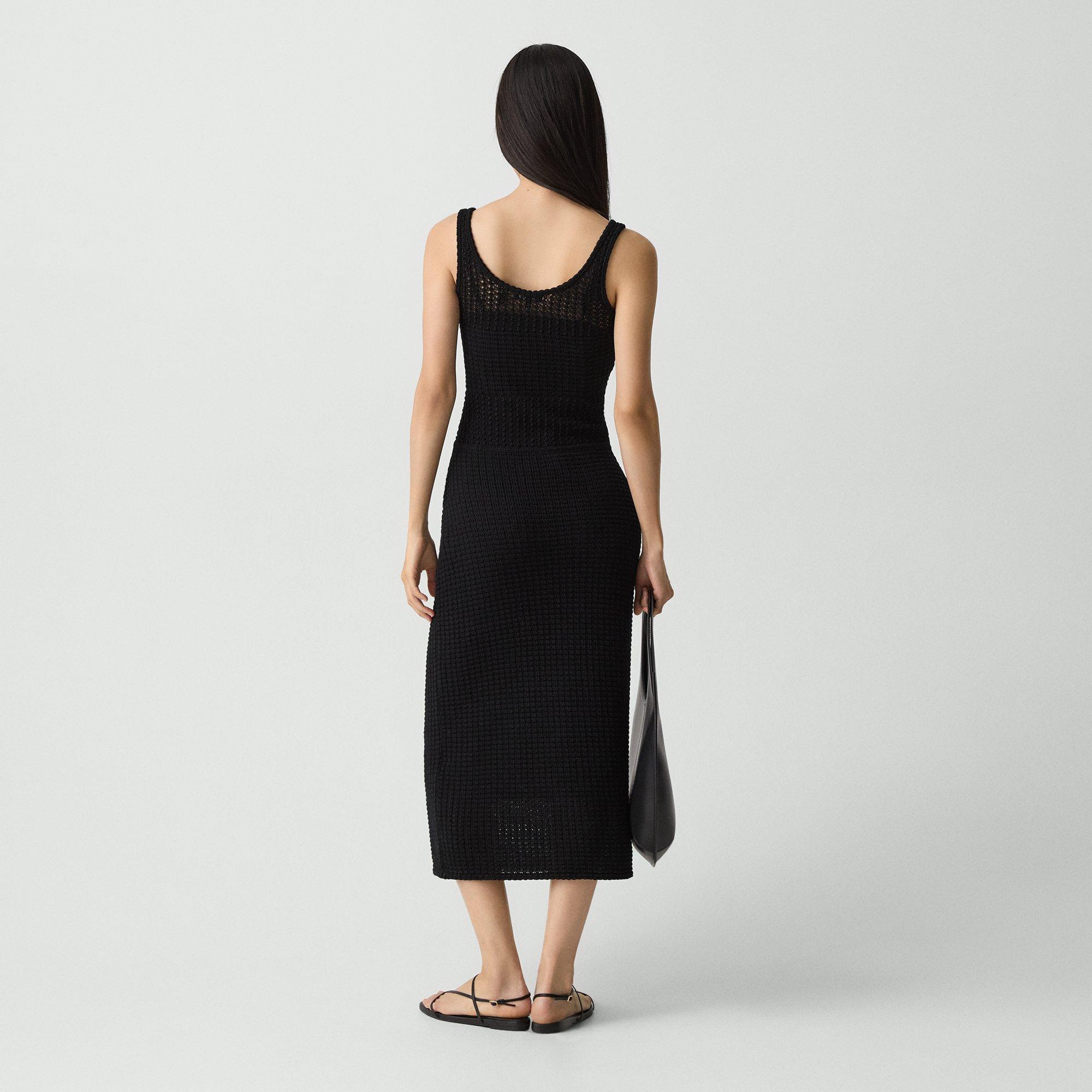 Stitched Dress in Sheen Cotton - 4