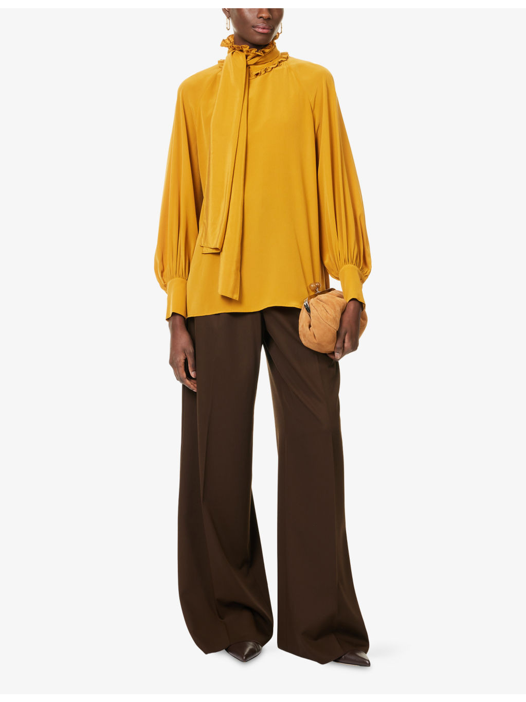 Guido High-Neck Silk Blouse - 2