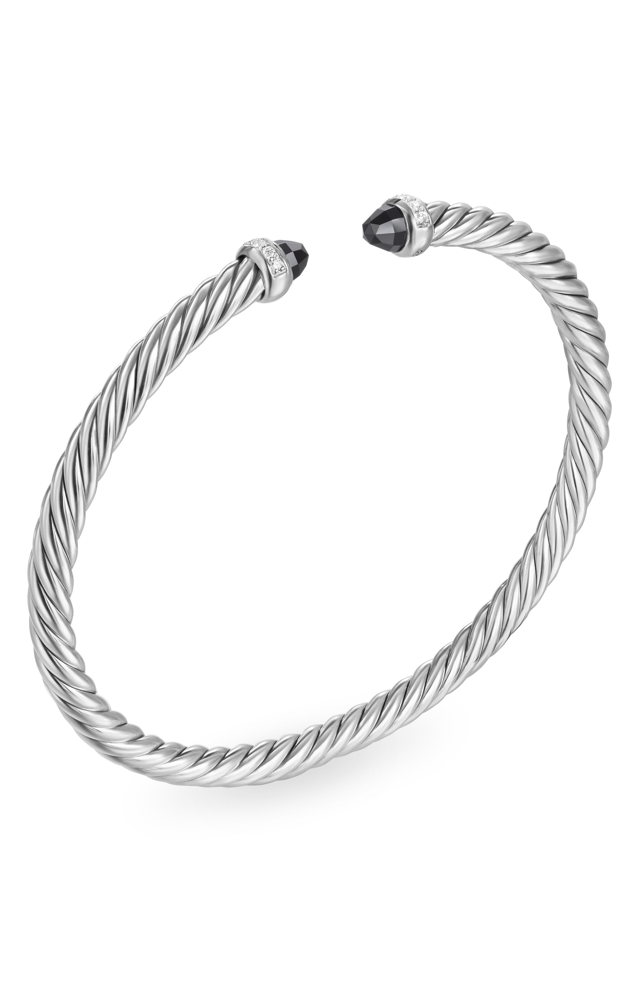 David Yurman Classic Cablespira® Bracelet, 4mm in Black Onyx at Nordstrom - 5