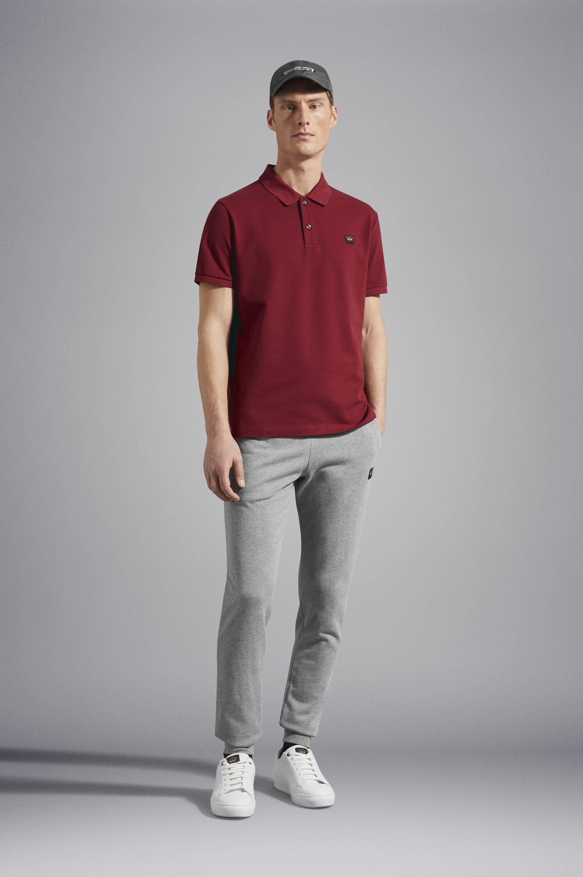 COTTON SWEATPANTS WITH ICONIC BADGE - 2
