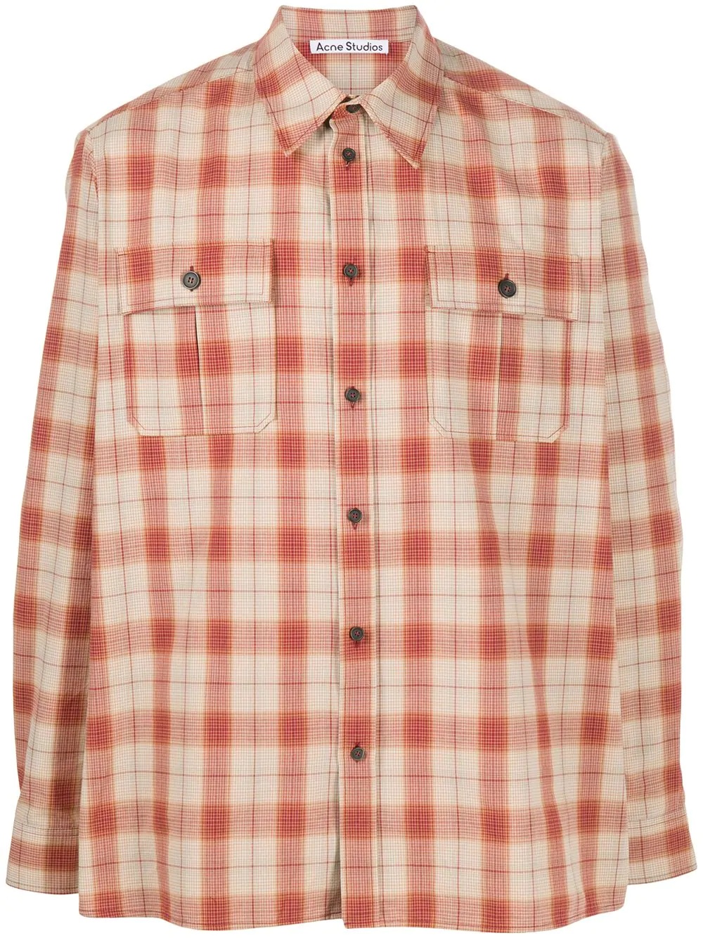 oversized checked flannel shirt - 1