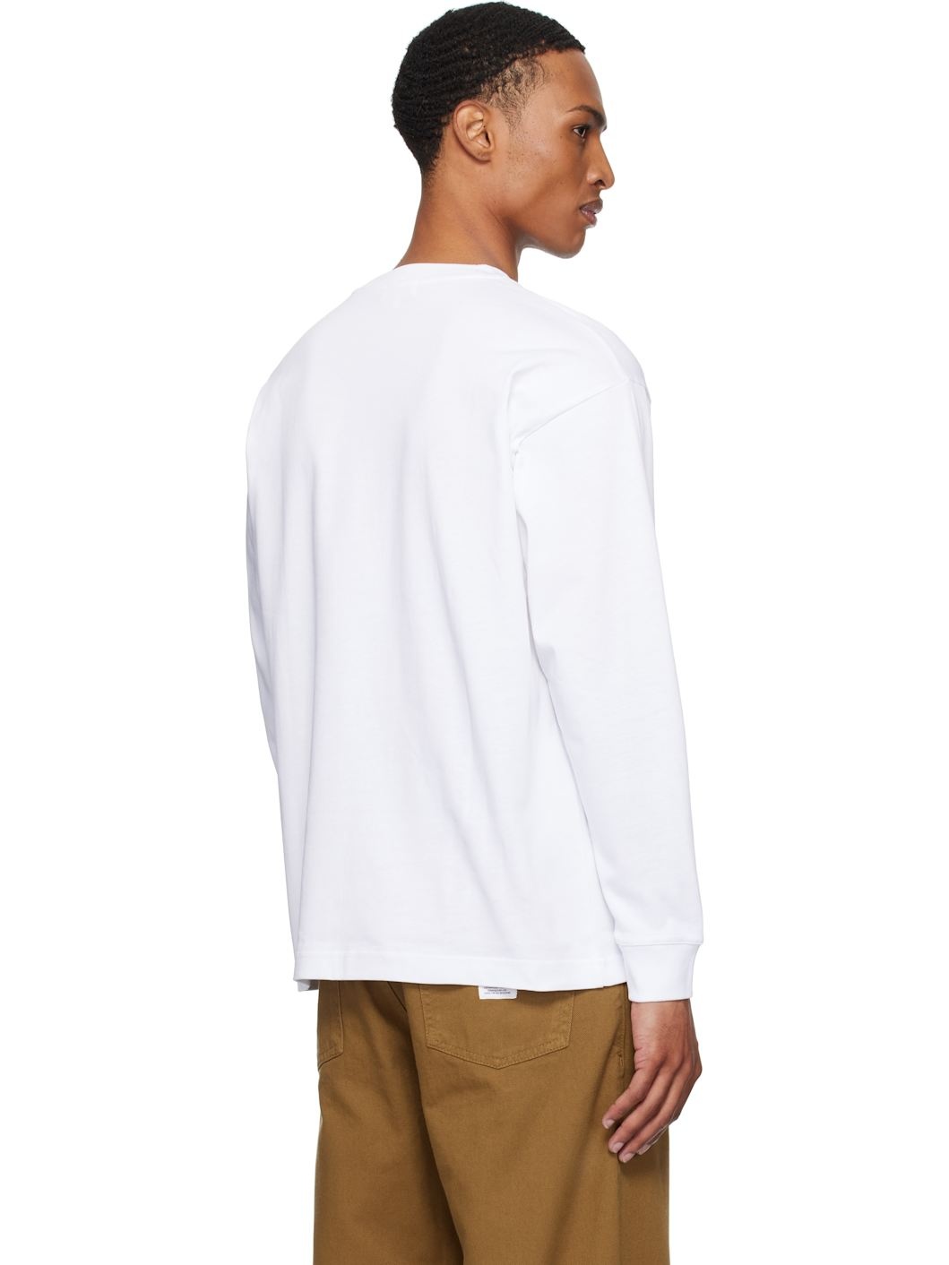 White 'Norse' Standard Heavy Loose LS T-shirt - 3