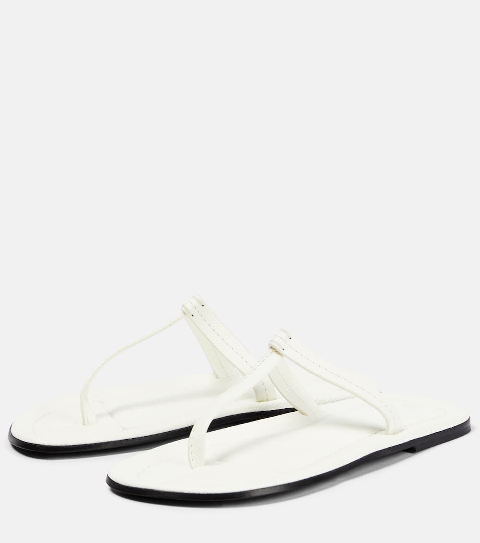 T-strap leather sandals - 5