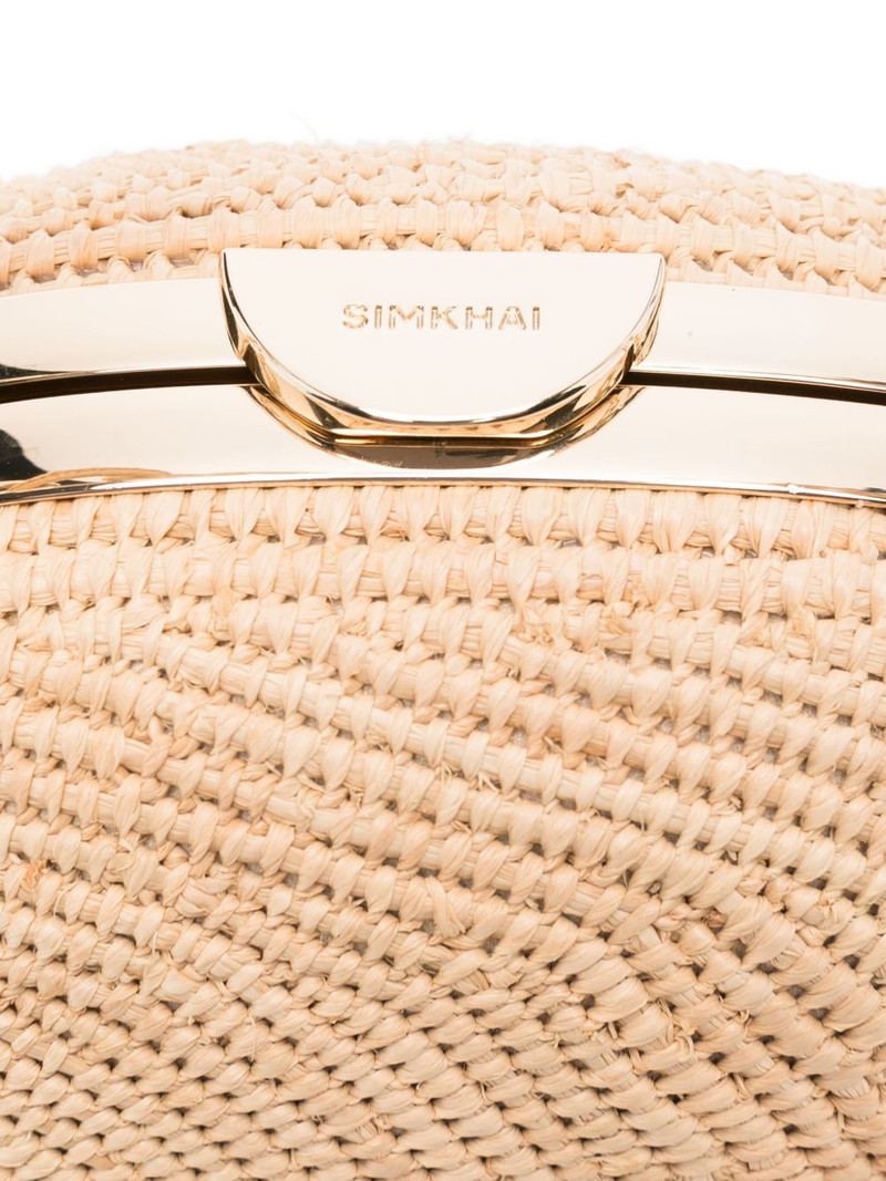 Bridget raffia chain clutch bag 4