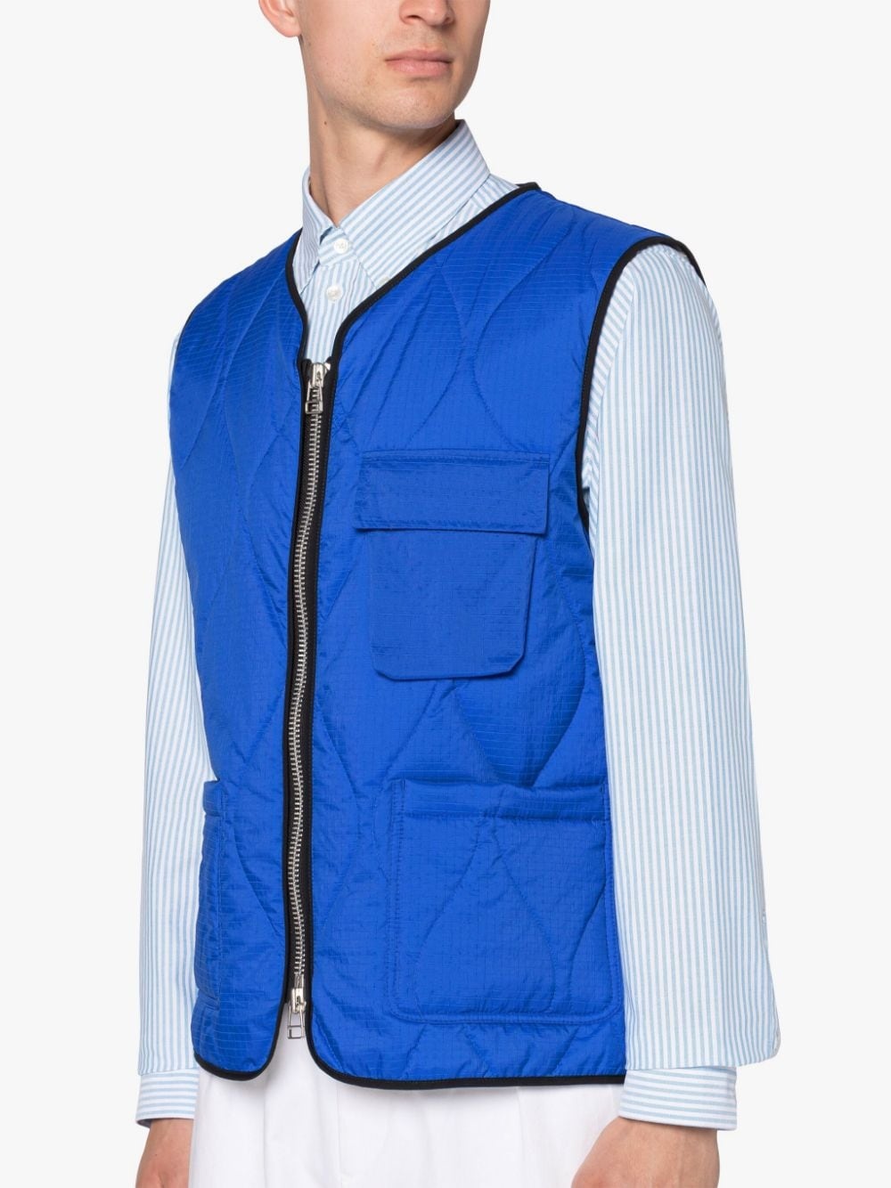 GENERAL BLUE NYLON GILET - 6