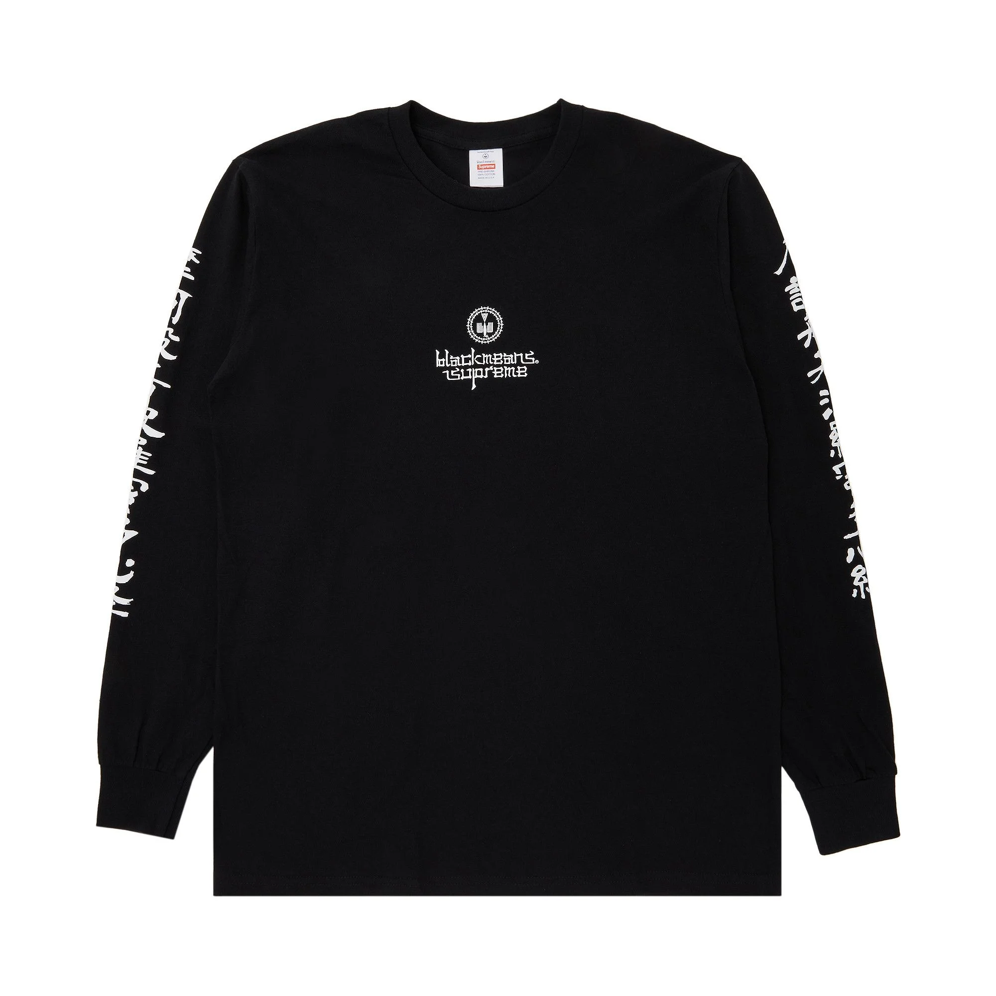Supreme x blackmeans Long-Sleeve Tee 'Black' - 1