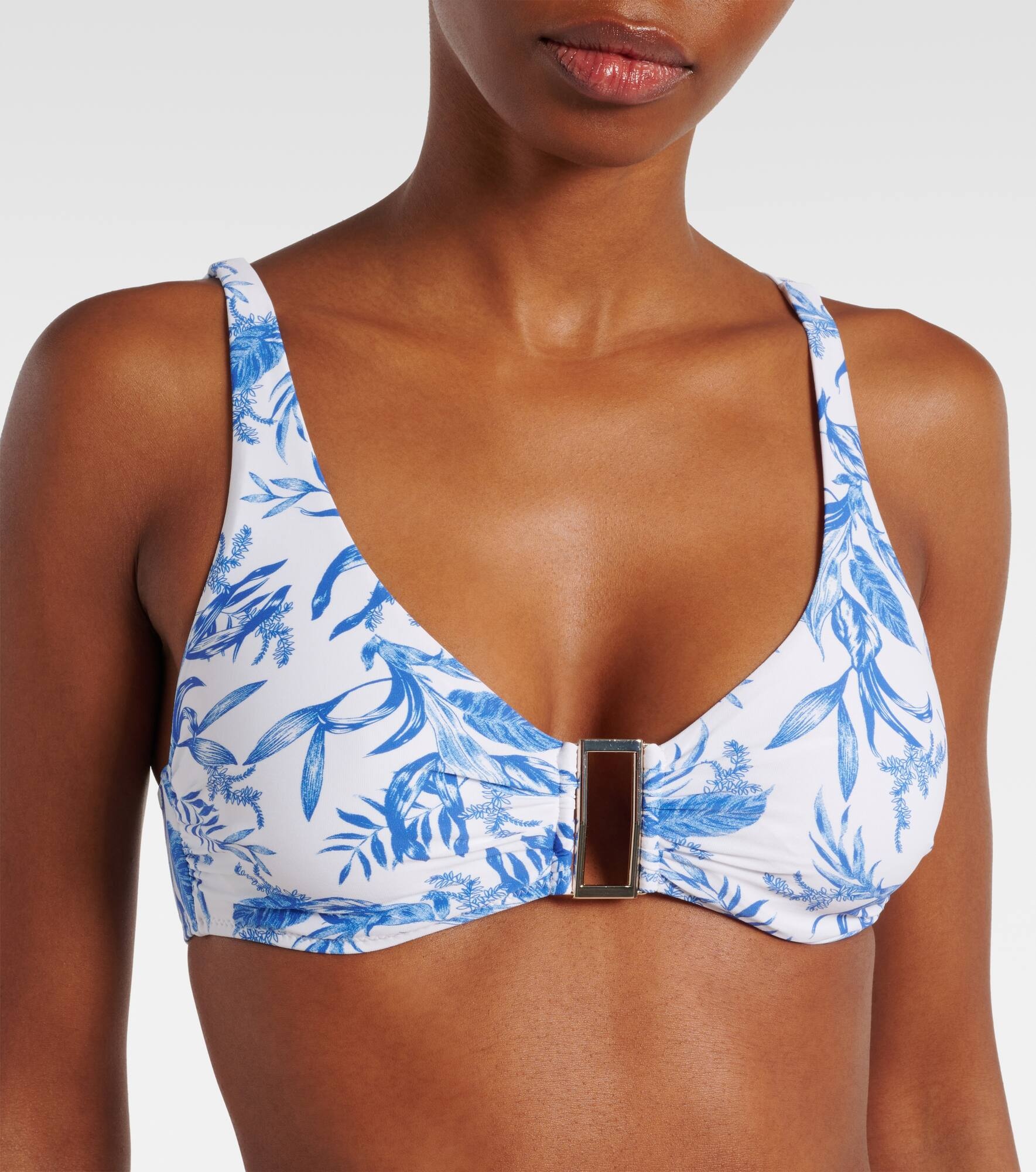 Bel Air printed bikini top - 4