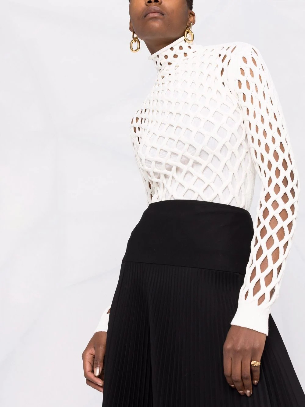cut-out knitted jumper - 5