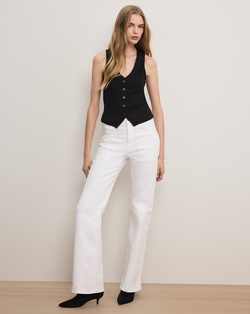 VERONICA BEARD CROSBIE SLIM WIDE-LEG JEAN outlook