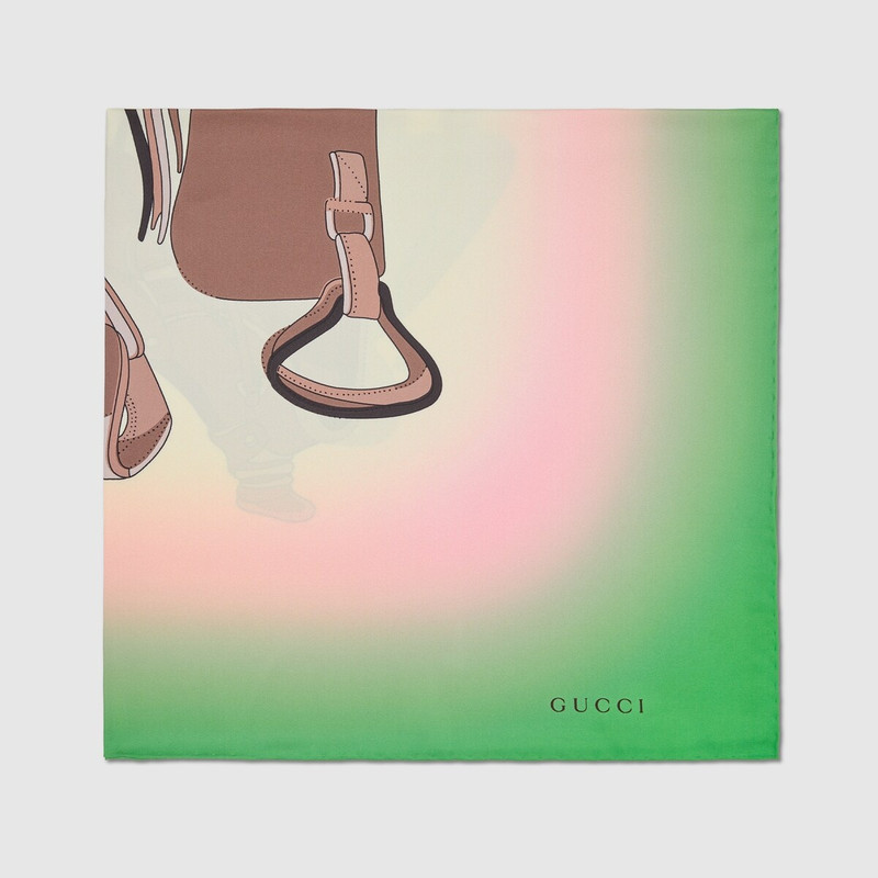 GUCCI 90 x 90 project printed silk carré outlook