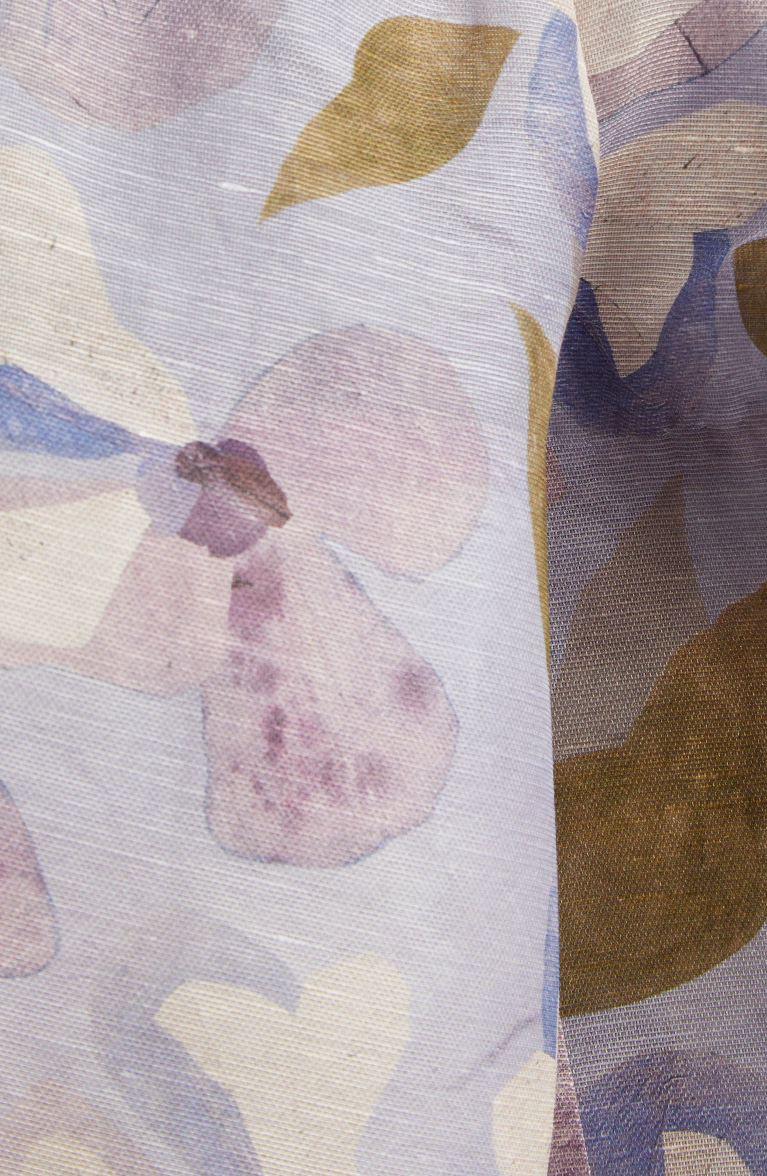 Zimmermann Dawning Belted Linen & Silk Bustier Minidress in Lilac Pansy at Nordstrom - 6