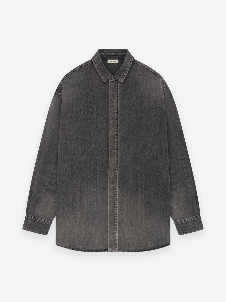 Vented Denim Shirt - 1