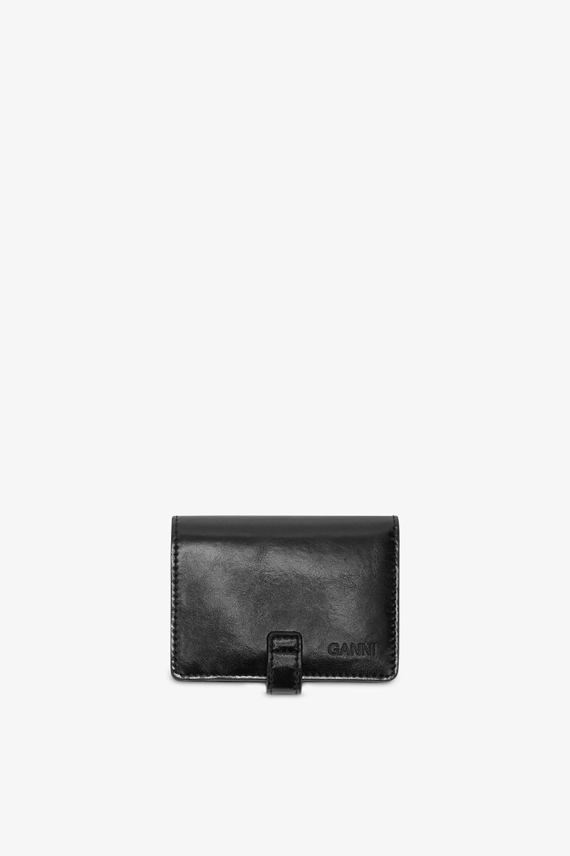 GANNI SUE SLIM CARD HOLDER IN BLACK outlook