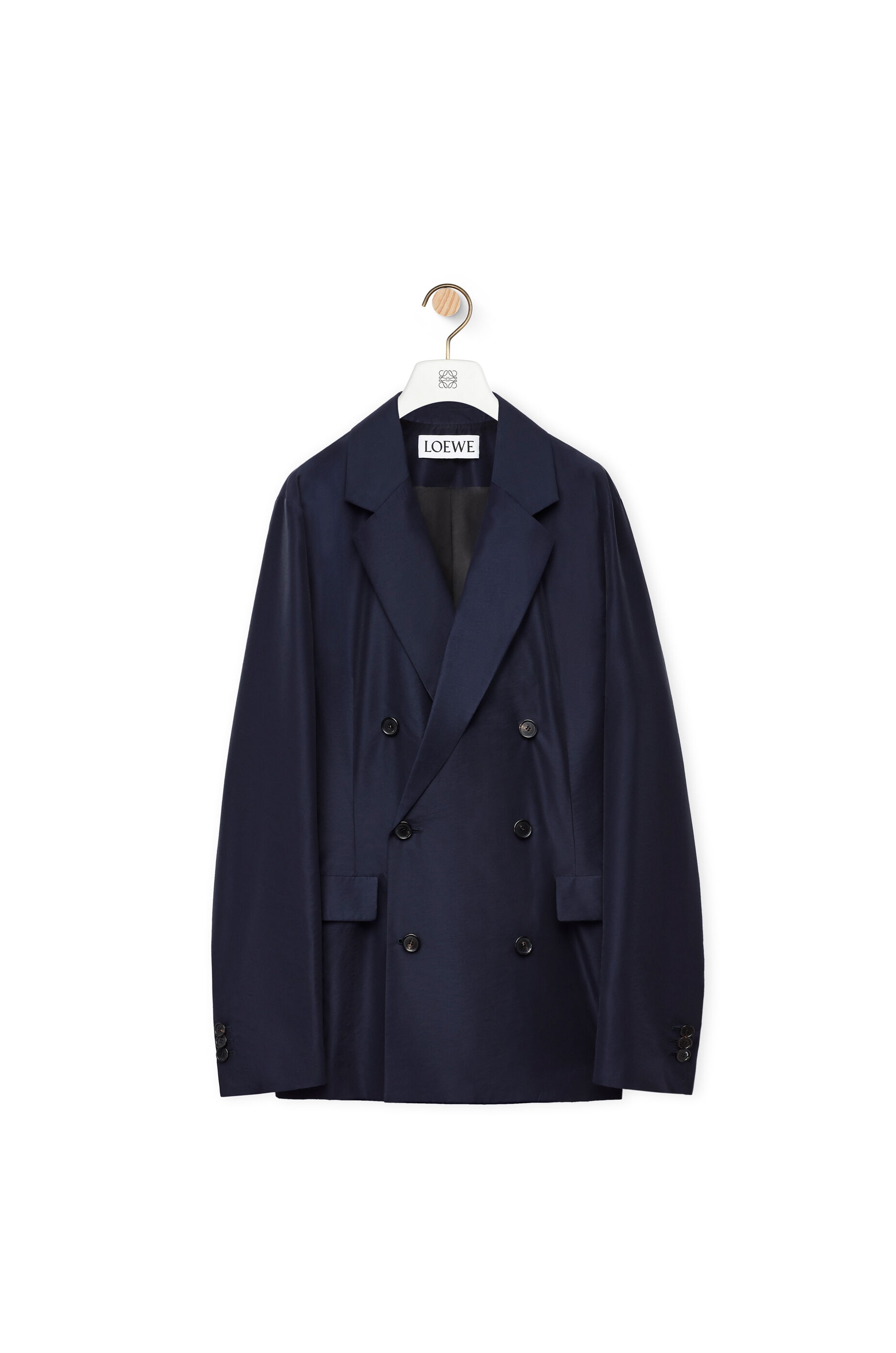 Double-breasted jacket in technical wool - 1