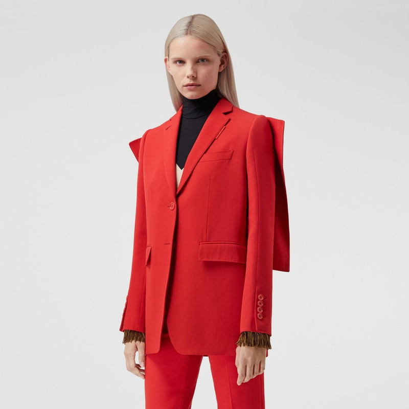 Panel Detail Grain de Poudre Wool Tailored Jacket 5