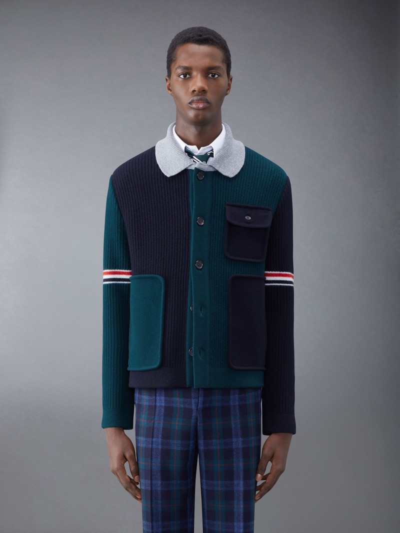 Fun-Mix Boiled Wool Stripe Workman's Jacket 1