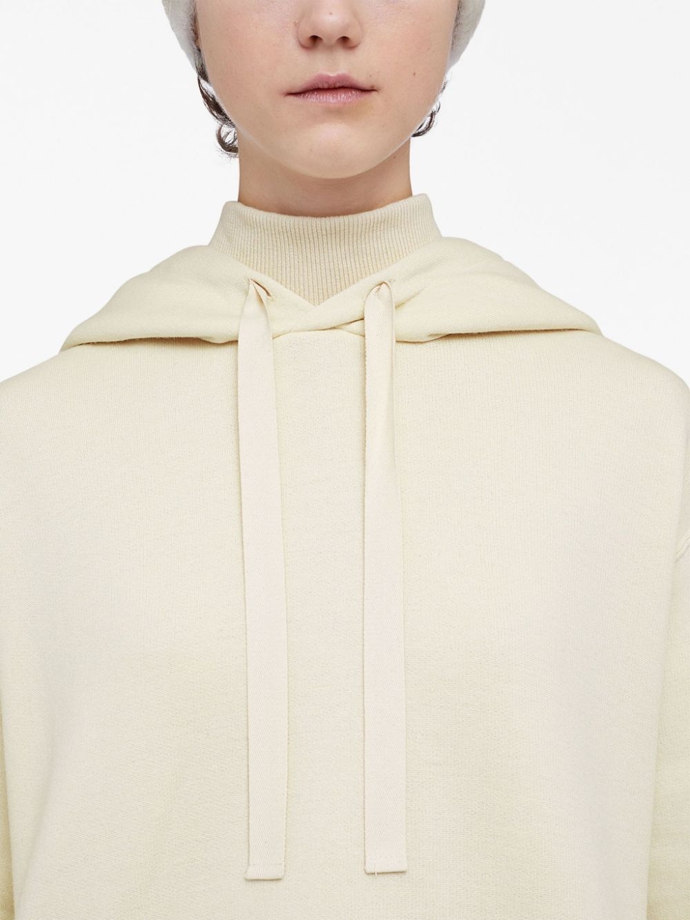 side-slits knitted hoodie - 5