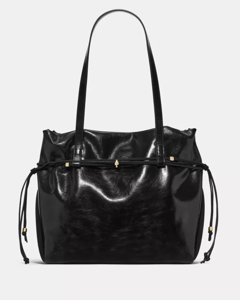 Rio Shiny Leather Tote Bag - 1
