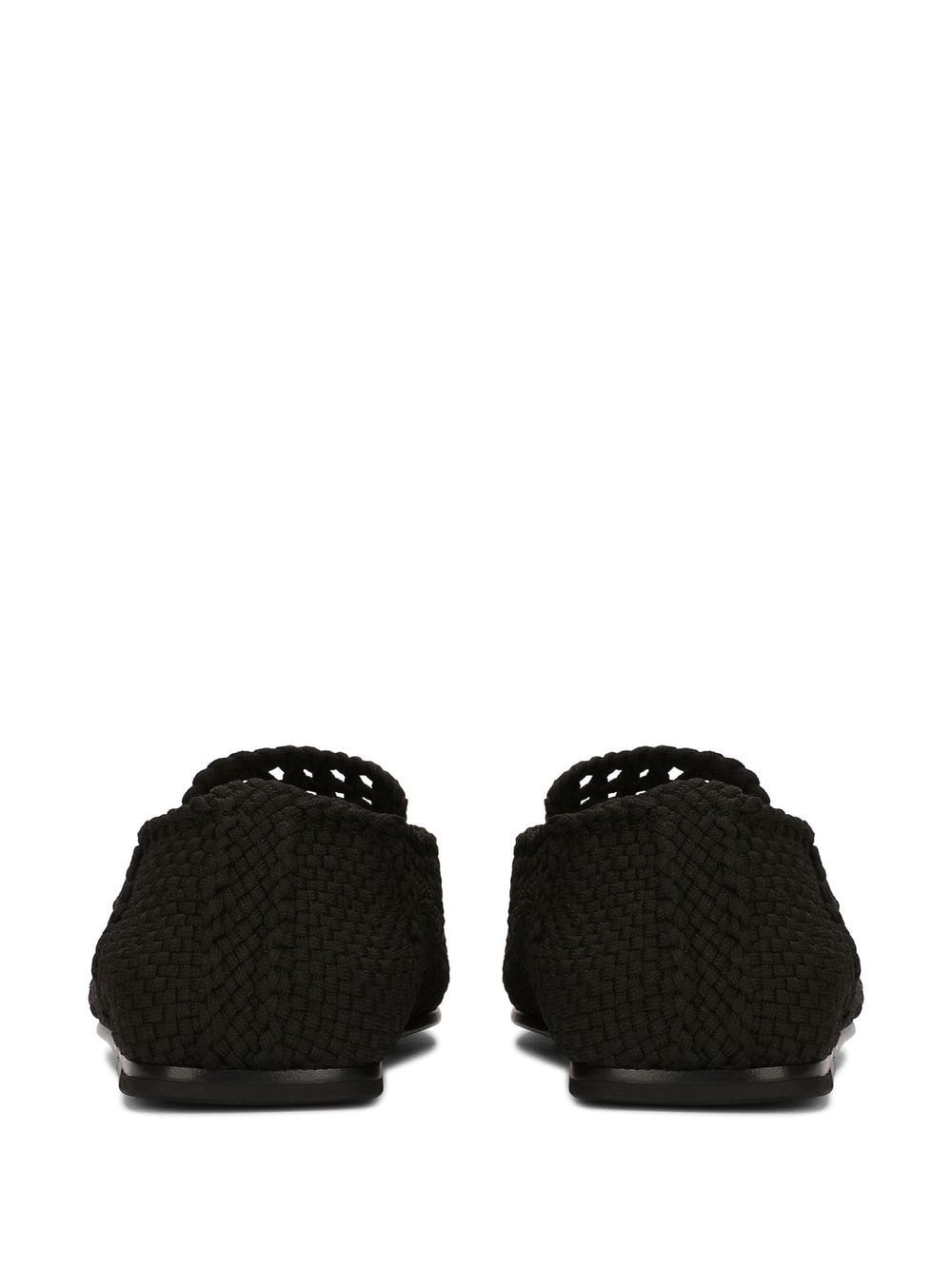woven almond-toe loafers - 3