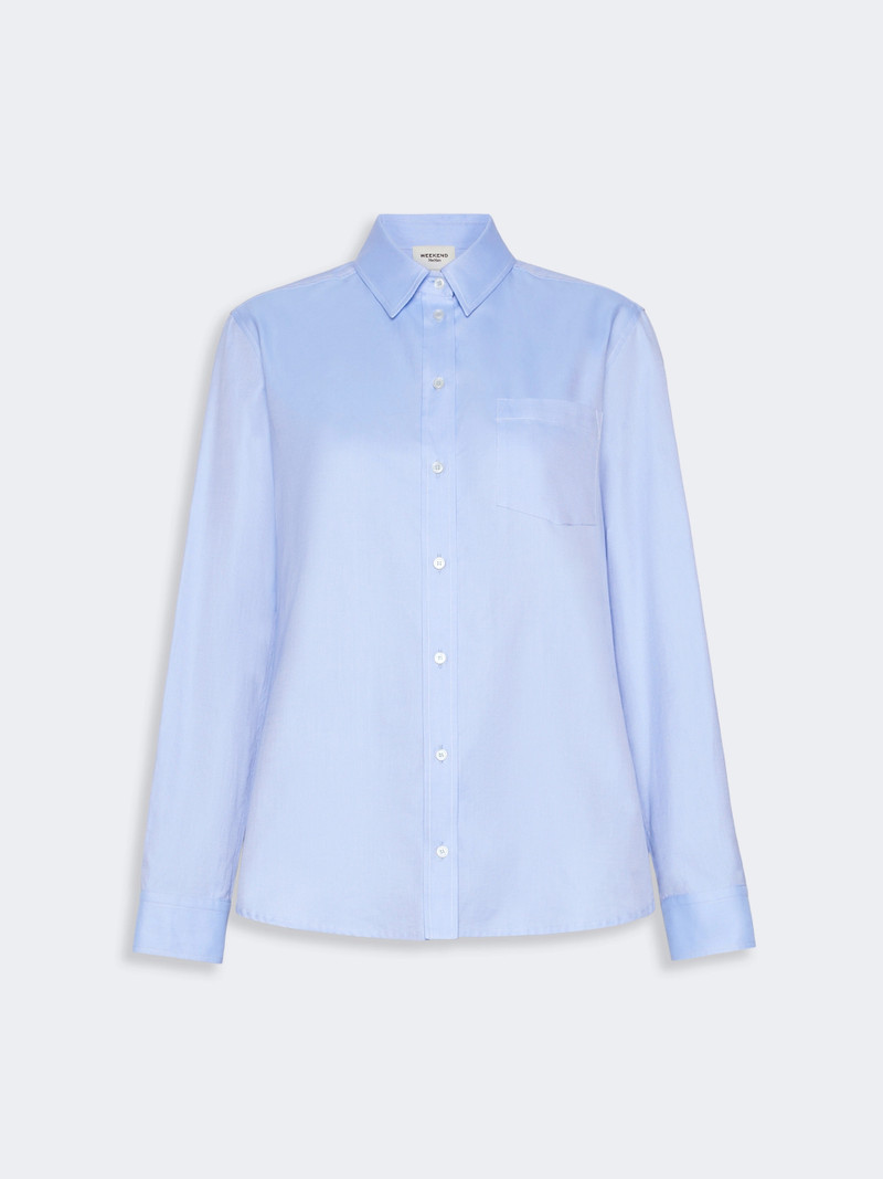 COBALTO Cotton Oxford shirt - LIGHT BLUE 1